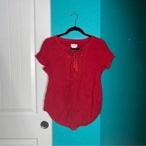 Red Liz Claiborne Petite Top